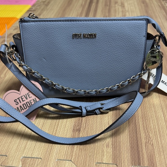 Steve Madden Handbags - Steve Madden Slate Crossbody Bag with Chain Detail